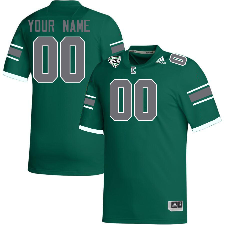 Custom Eastern Michigan Eagles Name And Number Football Jersey-Green